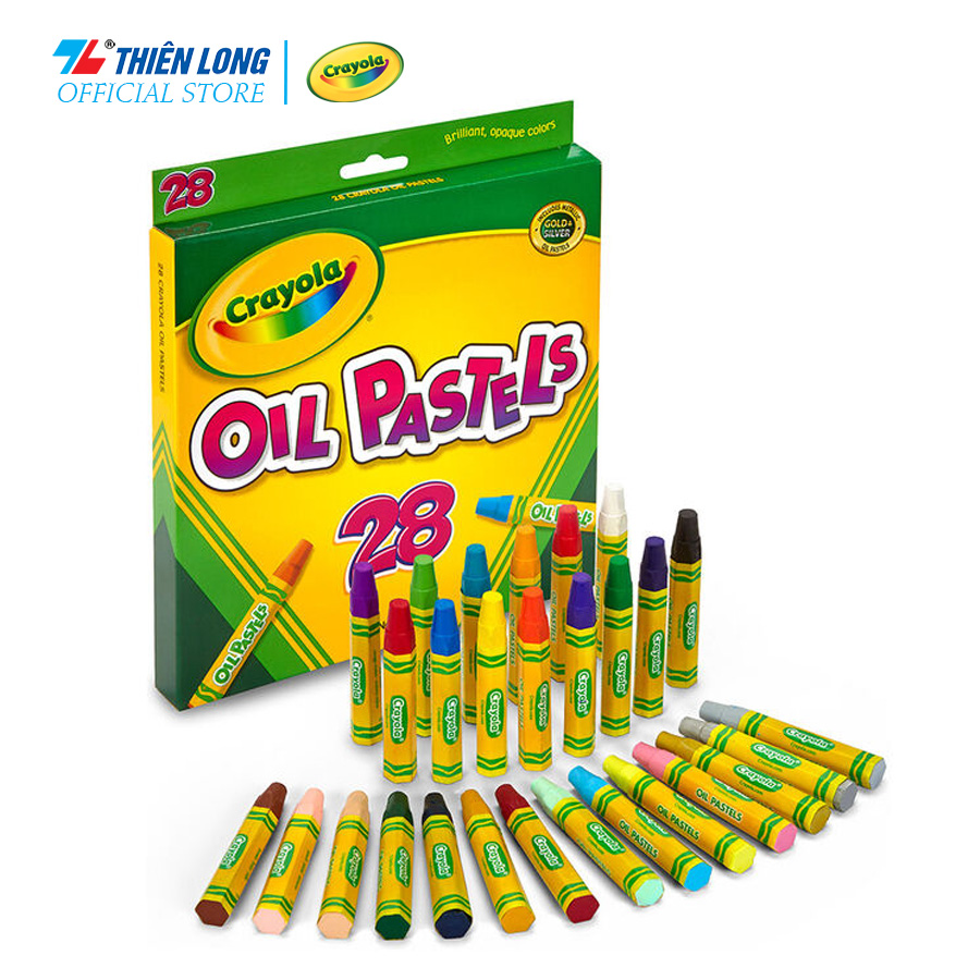 Bộ 28 Bút Sáp Màu Crayola Hexagonal Shape Oil Pastel