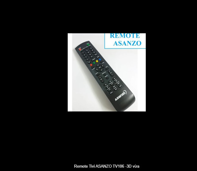 Remote Tivi ASANZO TV106 -3D vừa hàng chính hãng