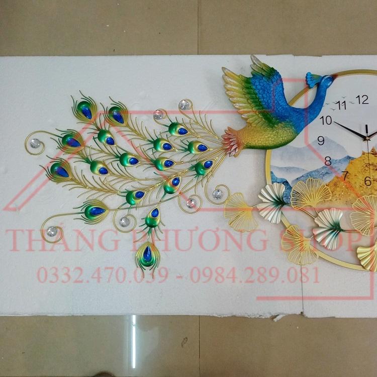 Đồng Hồ Trang Trí Chim Công Uyên Ương TP-078-1