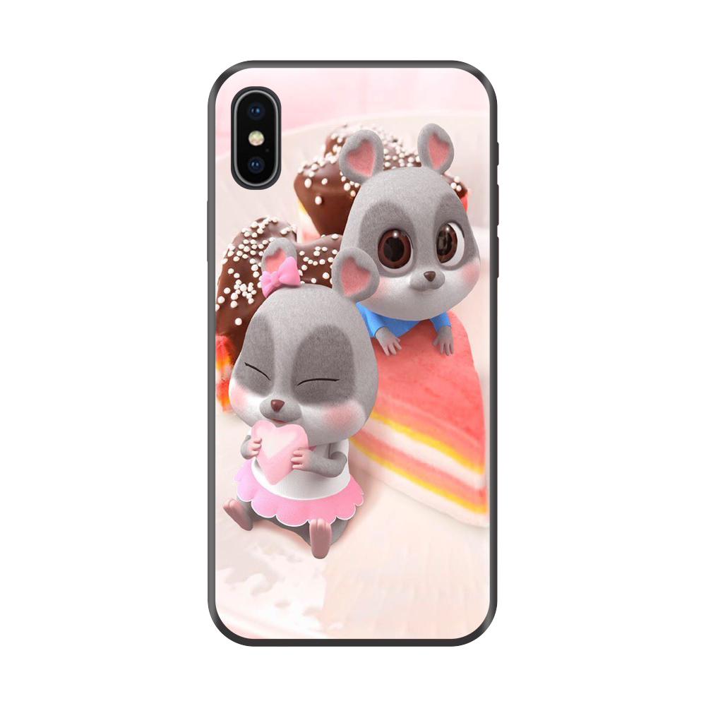 Ốp lưng TPU viền dẻo cho điện thoại IPHONE XS Hình Chuột Tết 2020 Mẫu 10