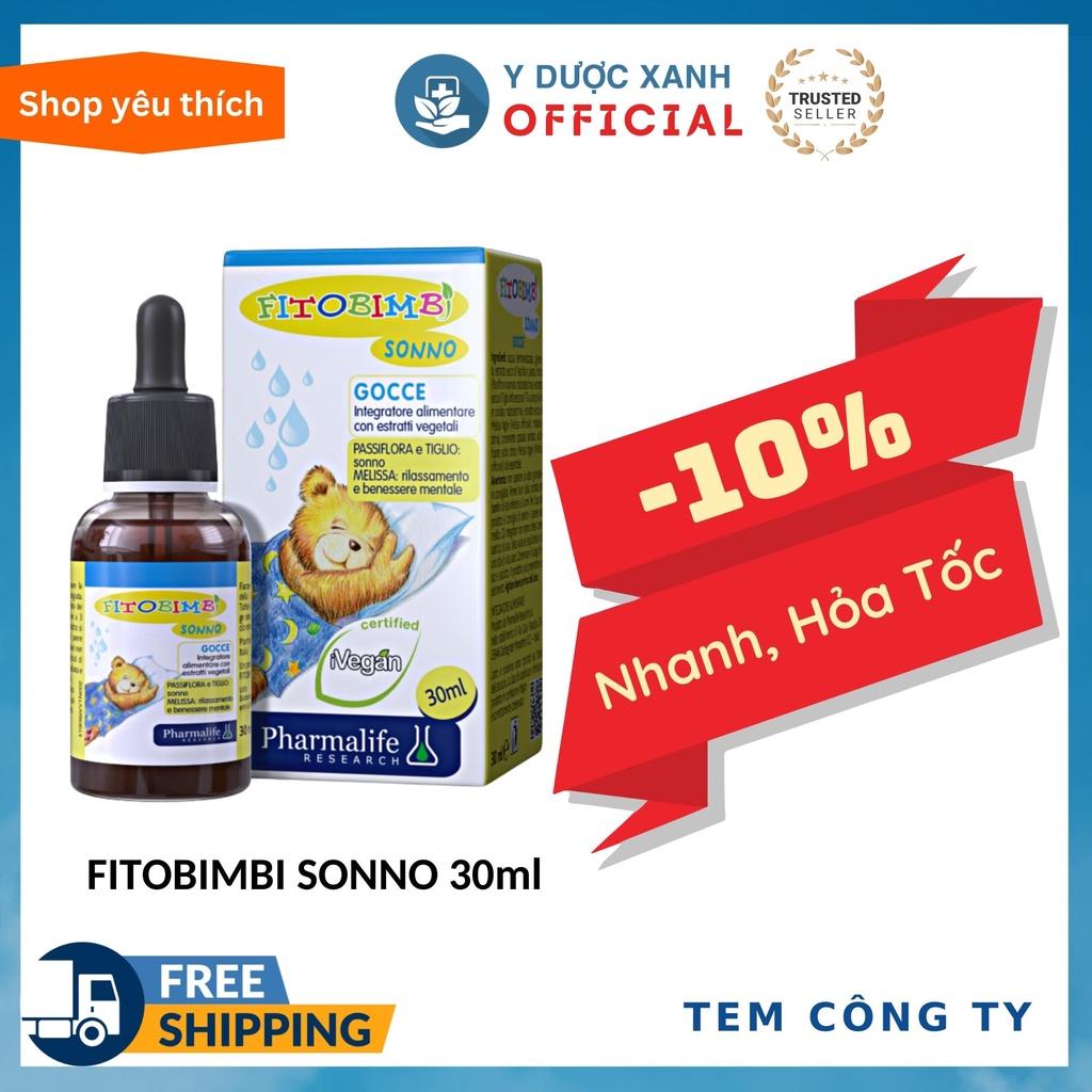 FITOBIMBI SONNO, 30ml, Siro hỗ trợ ngủ ngon cho bé của Ý- Y Dược Xanh