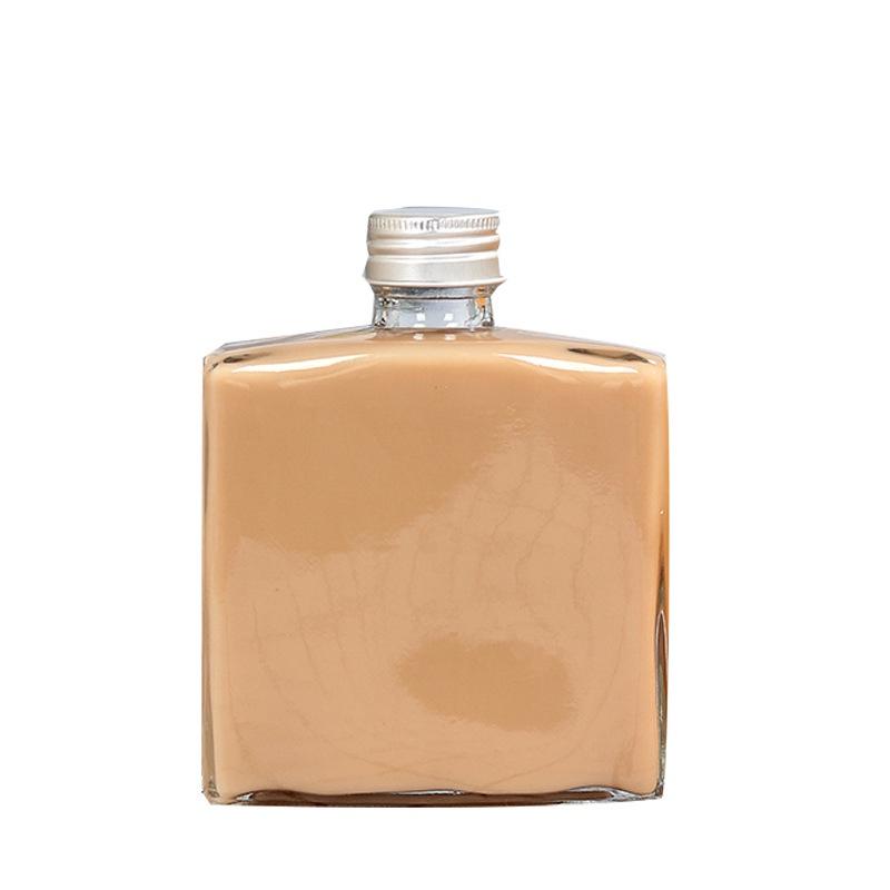 Chai Thủy Tinh Vuông Dẹp 250ml Nắp Nhôm