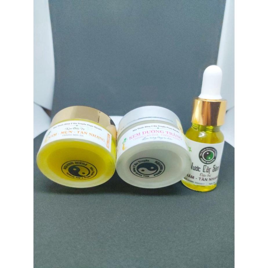 Bộ kem dưỡng trăng, giảm nám tàn nhang và serum cốt sâm đông y gia truyền phạm nguyễn