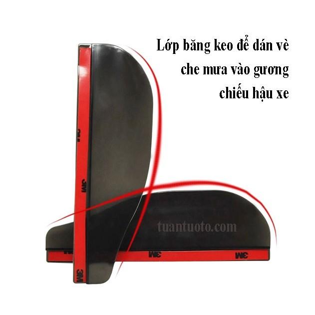 Bộ 02 miếng vè che mưa gương chiếu hậu ô tô