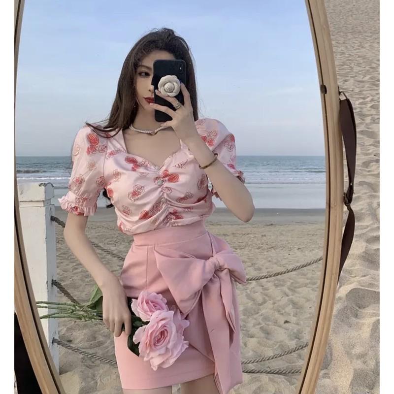 CHÂN VÁY Q.X.Y HỒNG PASTEL