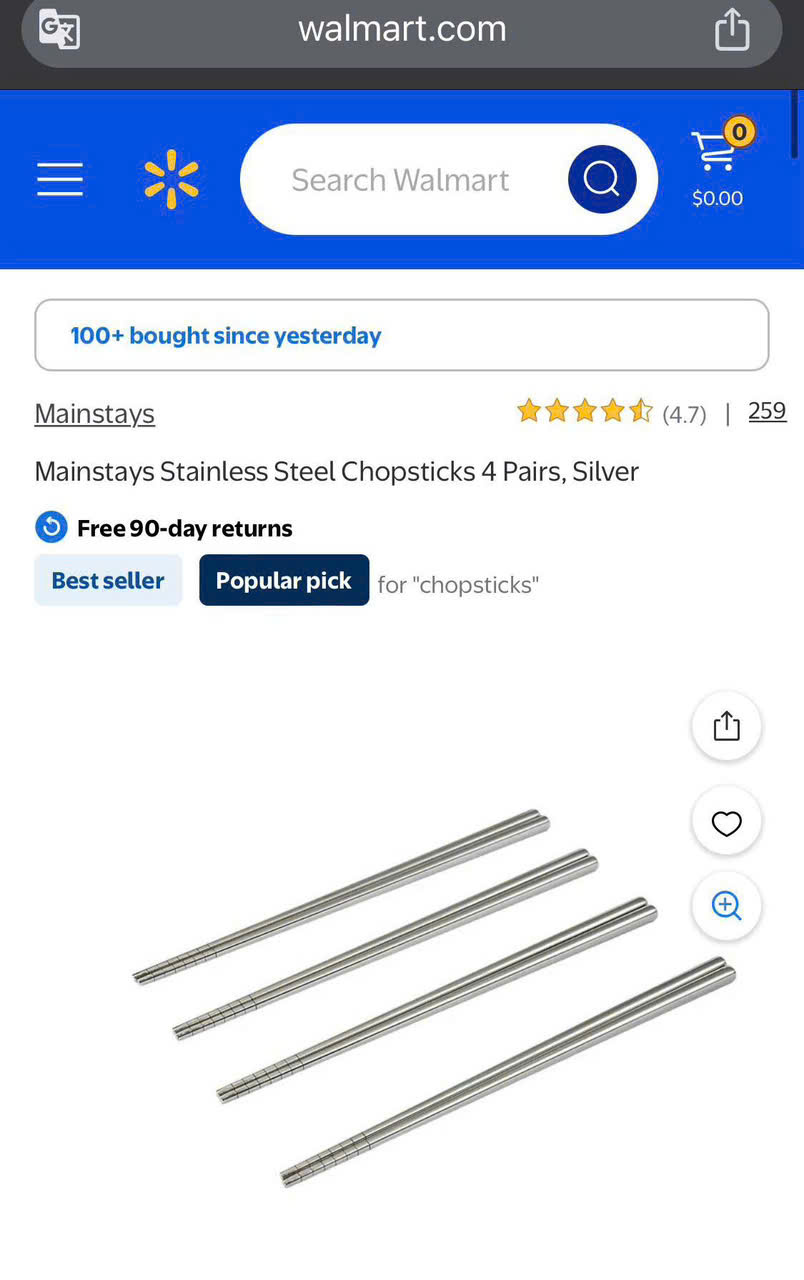 Đũa Inox Imgcook Cao Cấp 304 Chống Trượt – Đũa Ăn Gia Đình An Toàn, Bền Đẹp, Dễ Vệ Sinh- Hàng Chính Hãng MINIIN