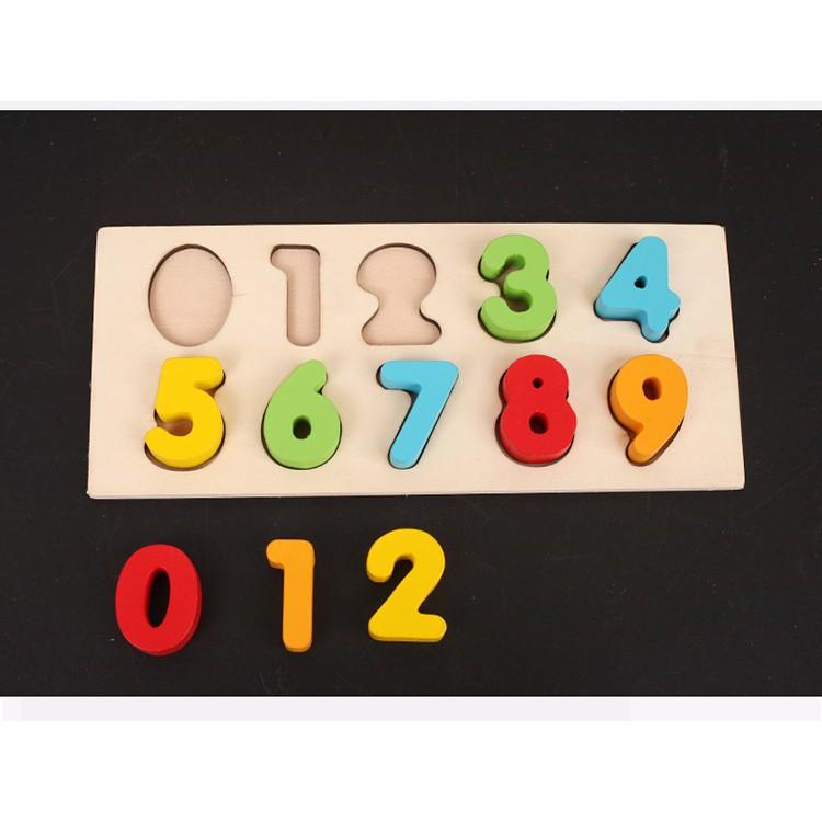 Đồ chơi Xe kéo thả hình khối và số đếm bằng gỗ loại đẹp cho bé