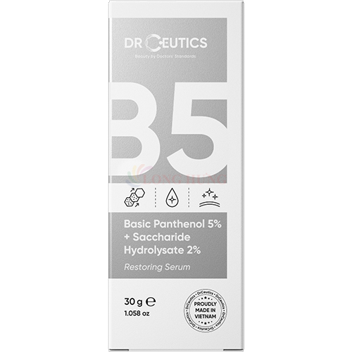 Tinh chất dưỡng ẩm DrCeutics Basic Panthenol 5% + Saccharide Hydrolysate 2% (30g/40g) - Hàng chính hãng
