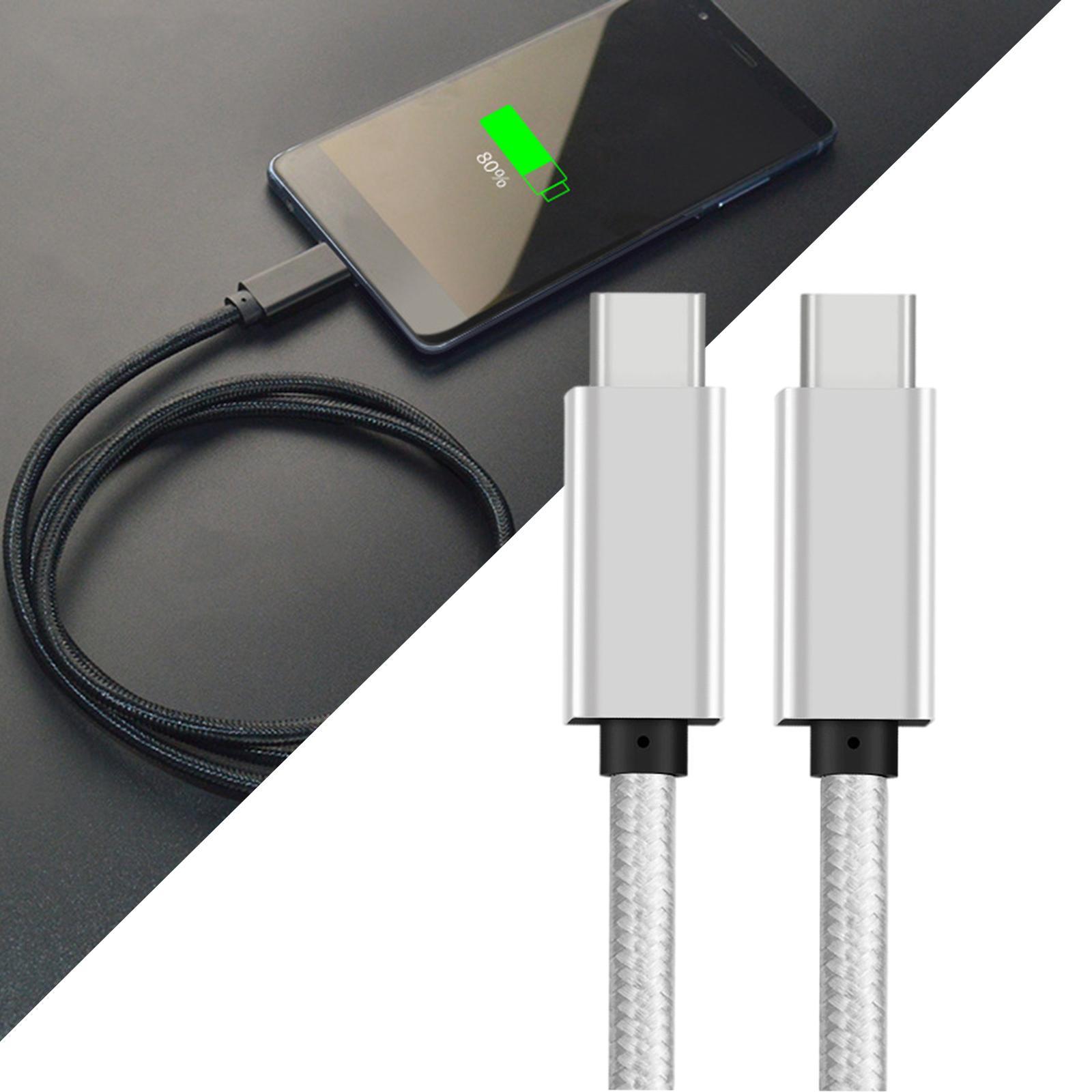 Braided Nylon to USB 3.1 Cable 100W PD Fast Charging 1 Meter