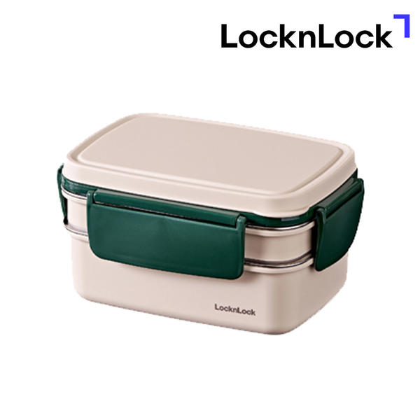 Hộp Cơm Inox 2 Tầng LocknLock LCB500 1.6L, Hàng Chính Hãng, Chia Ngăn, Thép Không Gỉ – JoyMall
