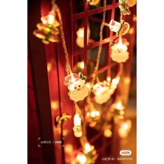 Dây Đèn Led Hình Ông Già Noel Trang Trí Giáng Sinh