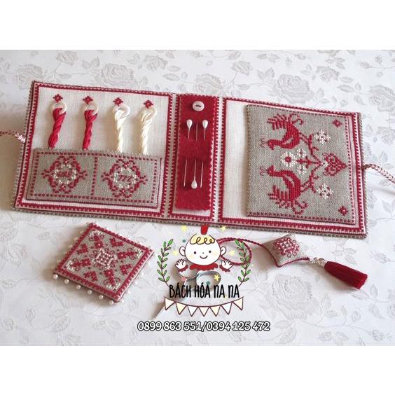 DIY tự thêu túi đựng Handmade- bộ đồ nghề thêu thủ công tự làm- trang trí nhà cửa workshop- bách hóa na na