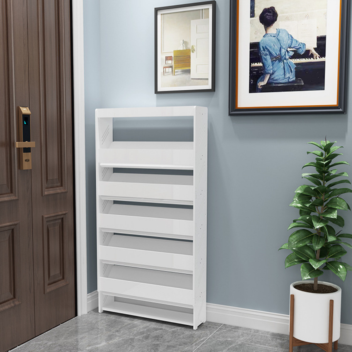 Giá Kệ Để Giầy Dép Lắp Ghép Thông Minh Phong Cách Hàn Quốc Chống Nước, Kệ Giày 6 Tầng Chứa 12 Đôi Giày Dép Kích Thước 120*17*48 _Lốc Xoáy