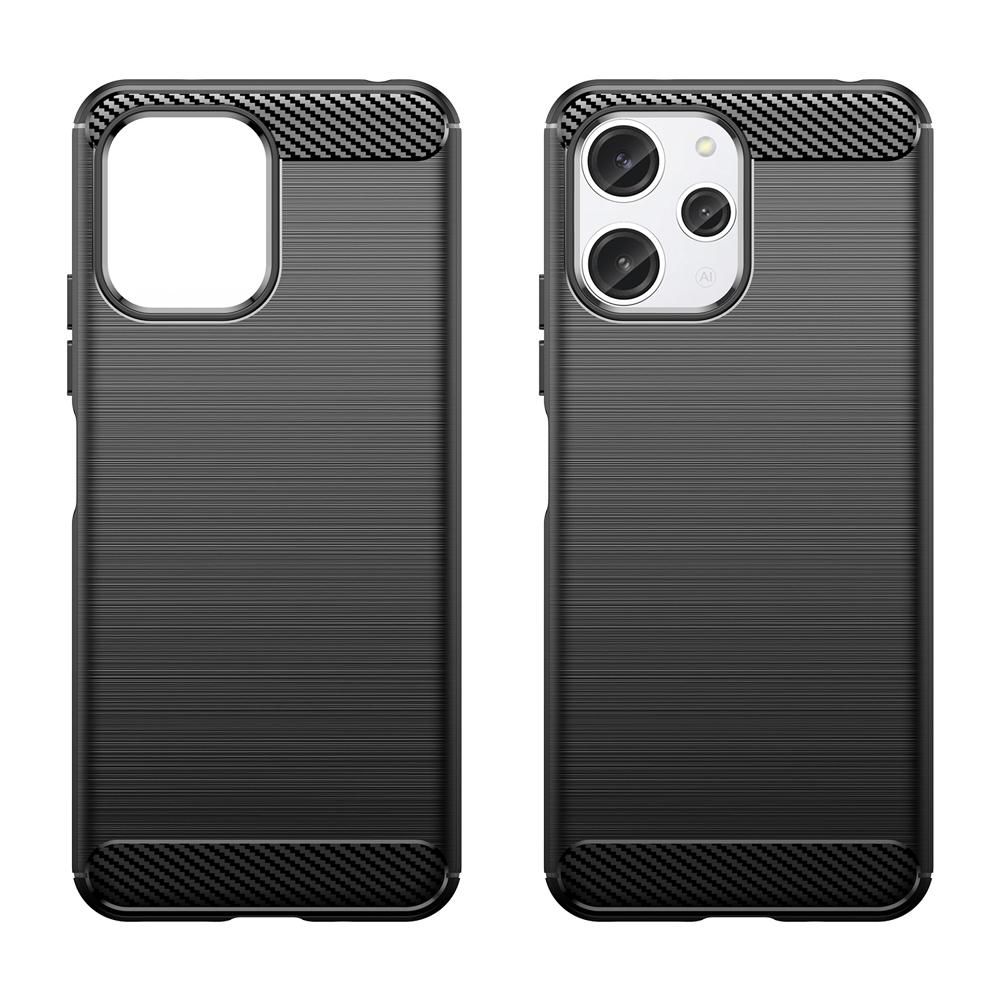 Ốp lưng cho Xiaomi Redmi 12 5G Note 12R silicone mềm Carbone phay xước chống sốc chống vân tay