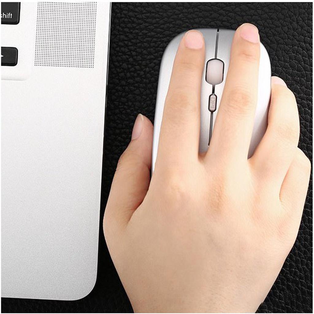 Chuột máy tính không dây tự sạc pin MP1 không ồn sạc 1 lần dùng 4 tuần cho Laptop Macbook PC