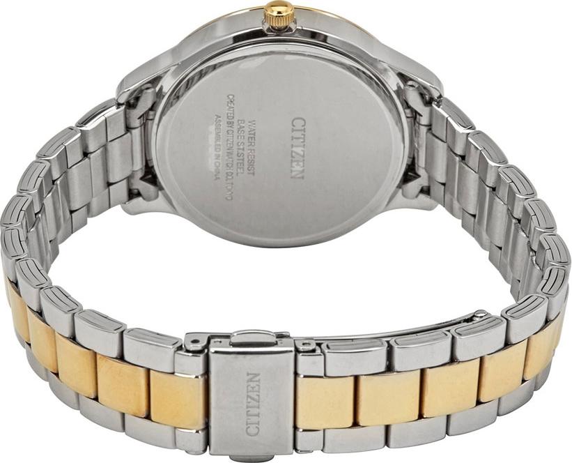 Đồng Hồ Citizen Nữ Đính Đá Swarovski Dây Kim Loại Pin-Quartz ED8154-52D - Mặt Xà Cừ (36mm)