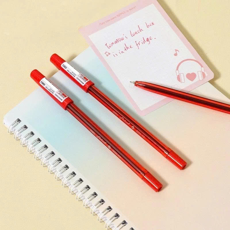 Bút Bi Dầu 0.7 mm - Mực Đỏ - Mực Xanh - Deli EQ100