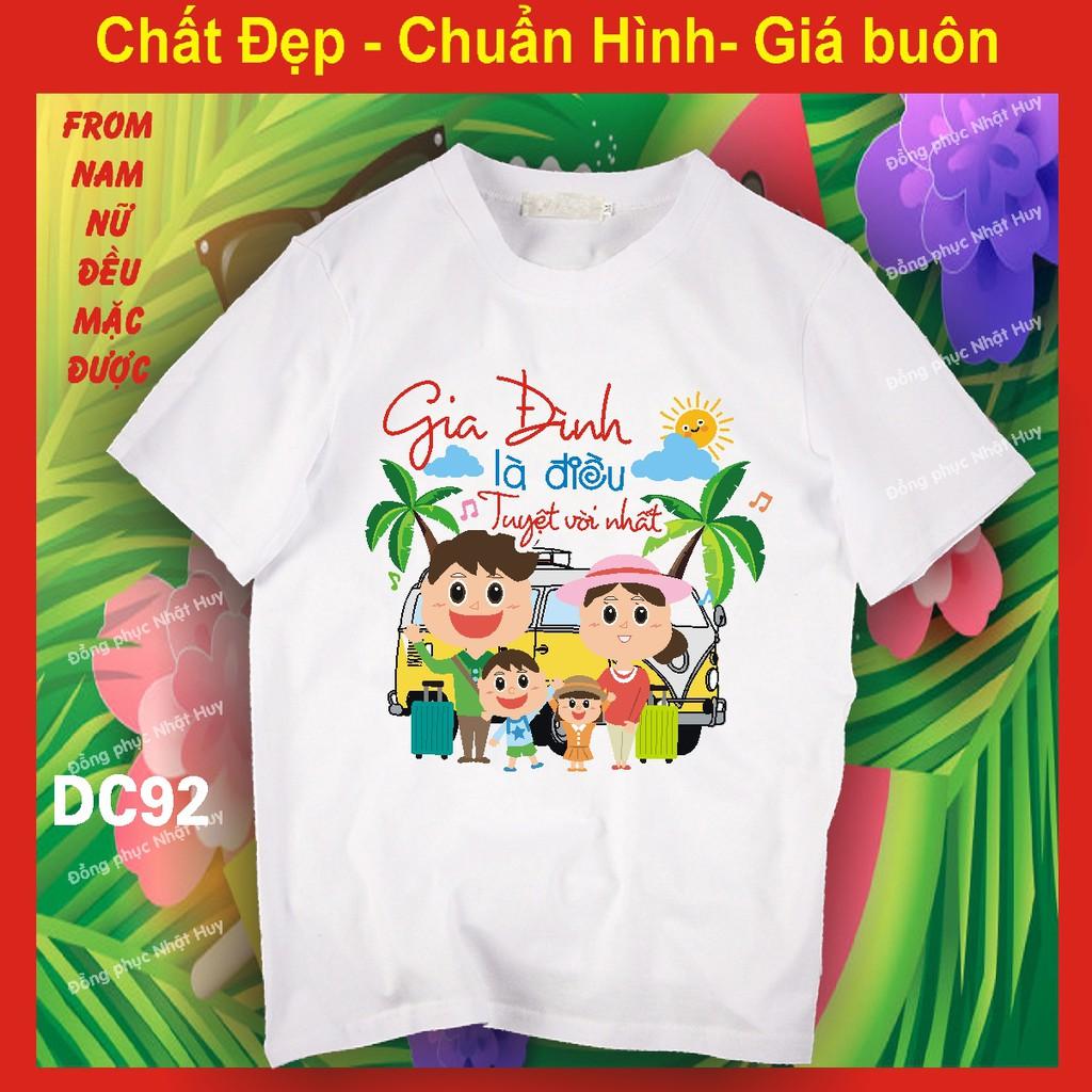 Áo nhóm đi chơi DC92, du lịch biển, phông, thun,đi muôn nơi,làm hội đội chơi có hội,gia đình là điều tuyệt vời nhất