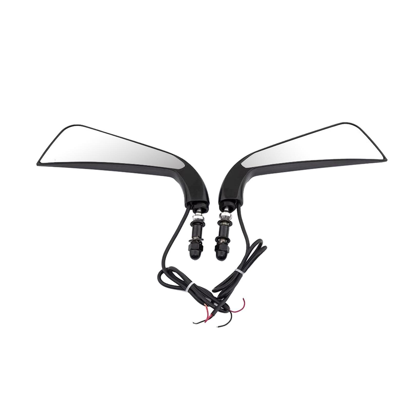 Motorcycle Side View Mirrors Accessories Parts Black