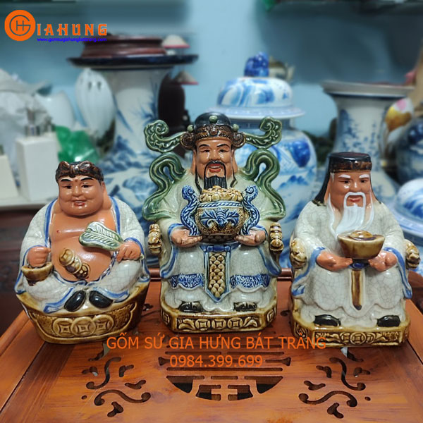 Tượng thần tài thổ địa bằng gốm sứ