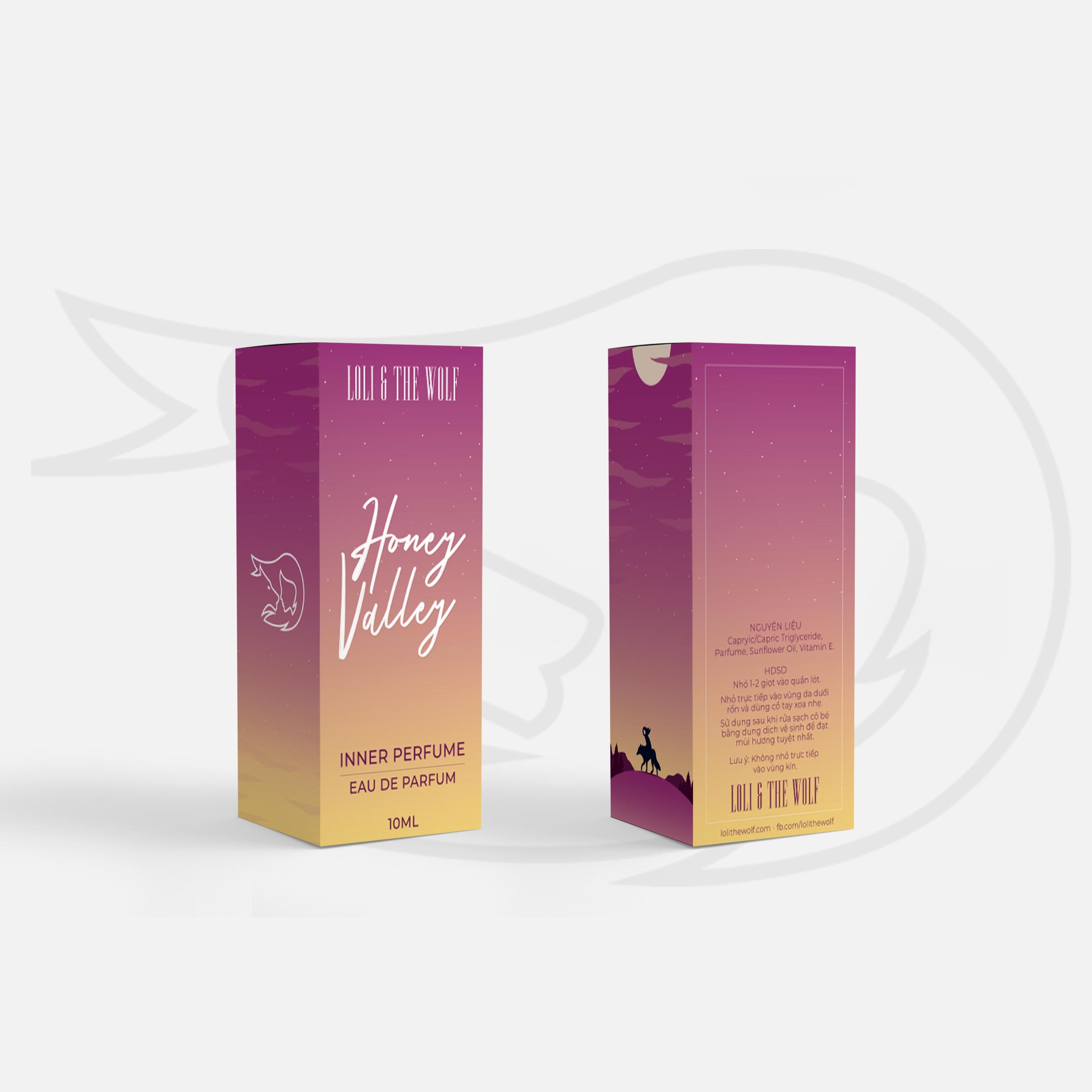 Nước hoa vùng kín dành cho nữ Honey Valley Eau De Parum chai chấm 10ml / chai lăn 5ml - LOLI & THE WOLF