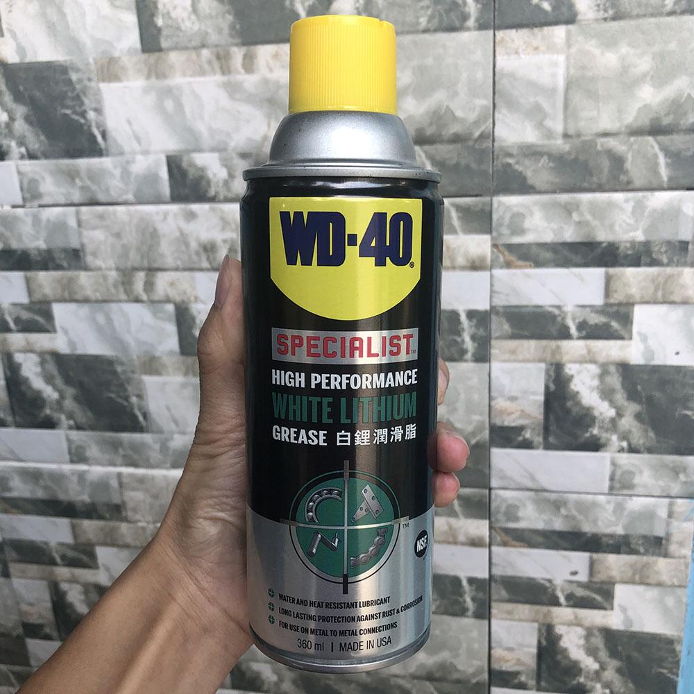 Chai Dầu nhờn bôi trơn tác dụng cao WD-40 Specialist High Performance White Lithium Grease 360ml