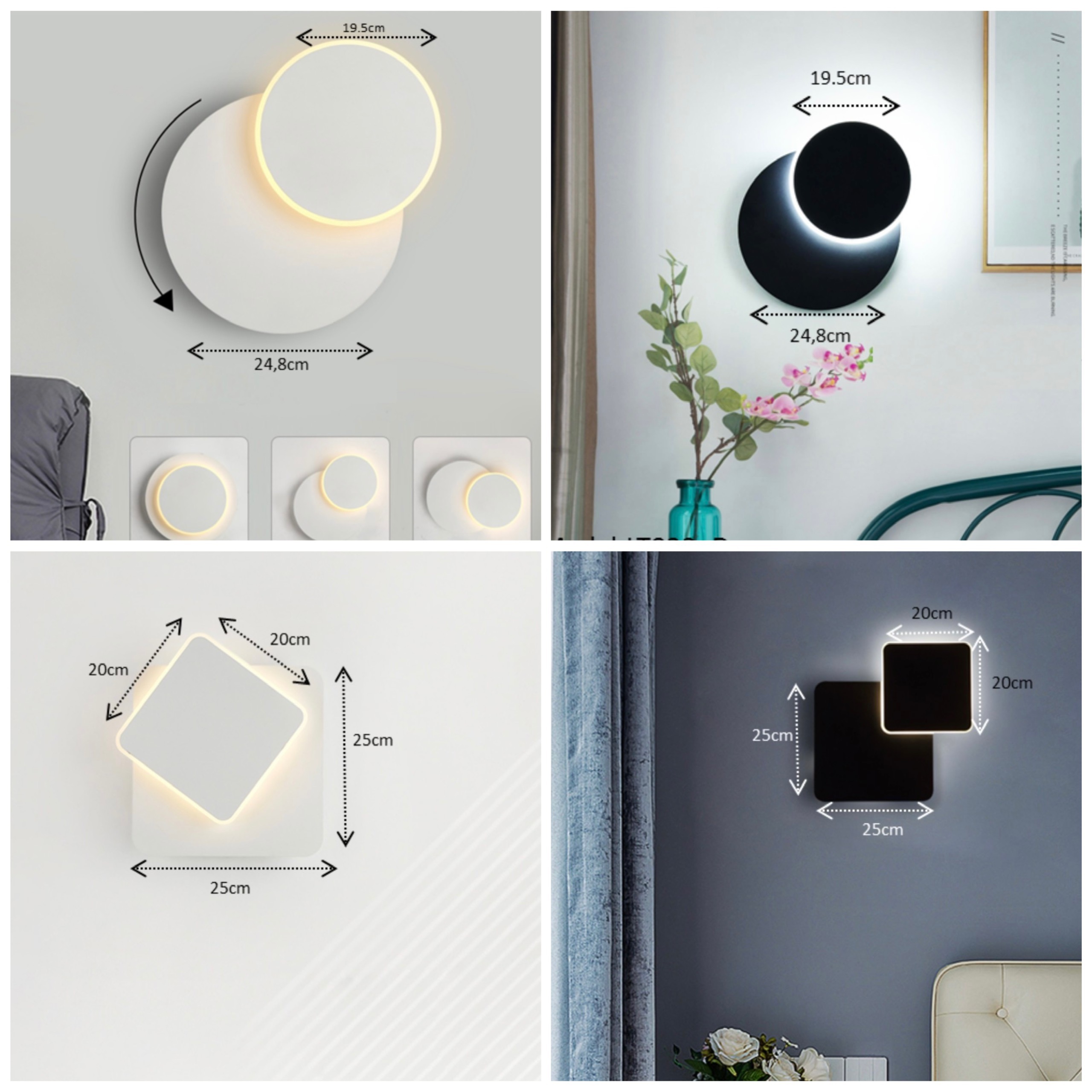 Đèn LED Gắn Tường Trang Trí Phòng Khách / Phòng Ngủ Phong Cách Hiện Đại