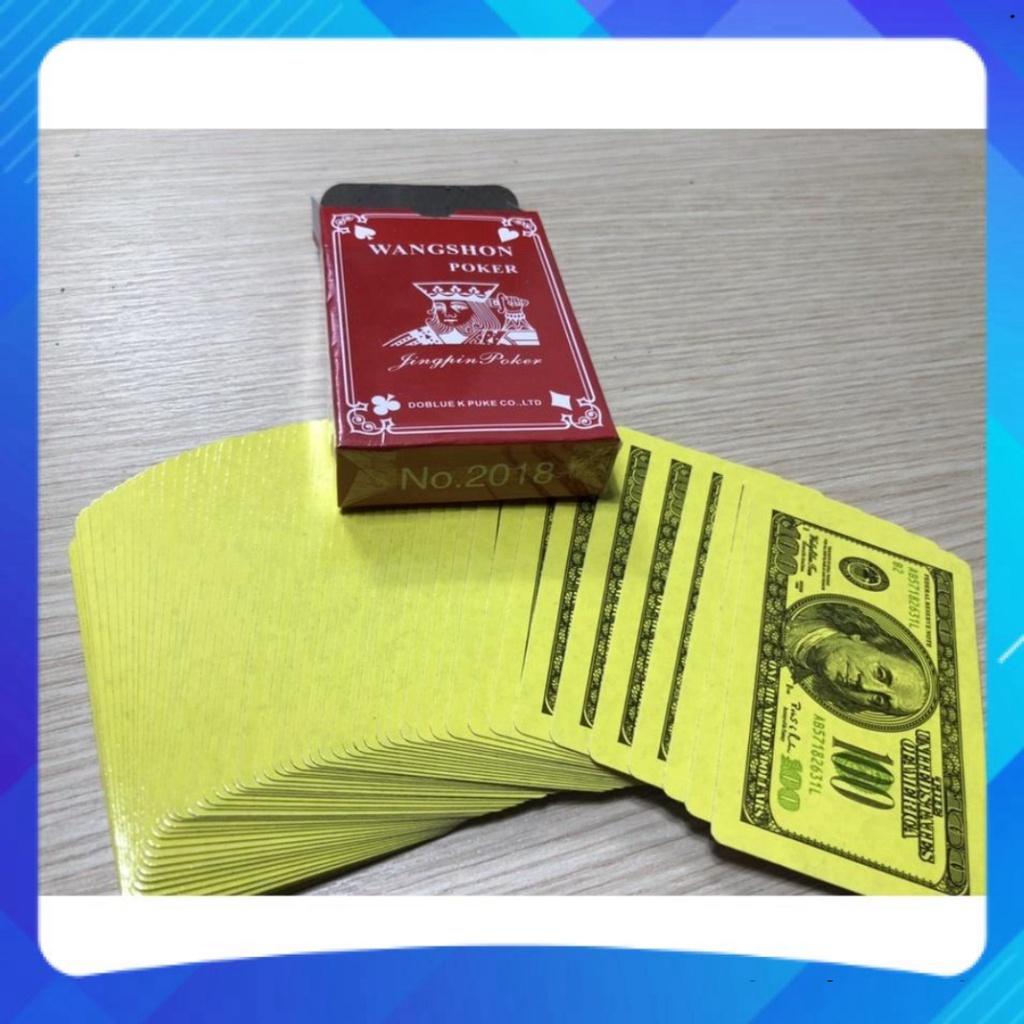 bài tây mẫu hình dola màu vàng mã 2018 chất liệu giấy ( 1 bộ )