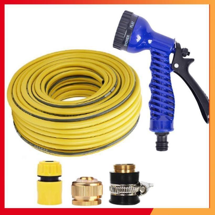 Bộ dây và vòi xịt tăng áp lực nước,rửa xe, tưới cây 20m  206843