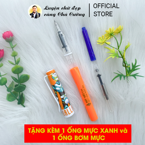 Bút Mực Xoá Được | Bút Mực chuyên dùng ống Mực Xoá | Bút Việt C11 mẫu Siêu Nhân Cam