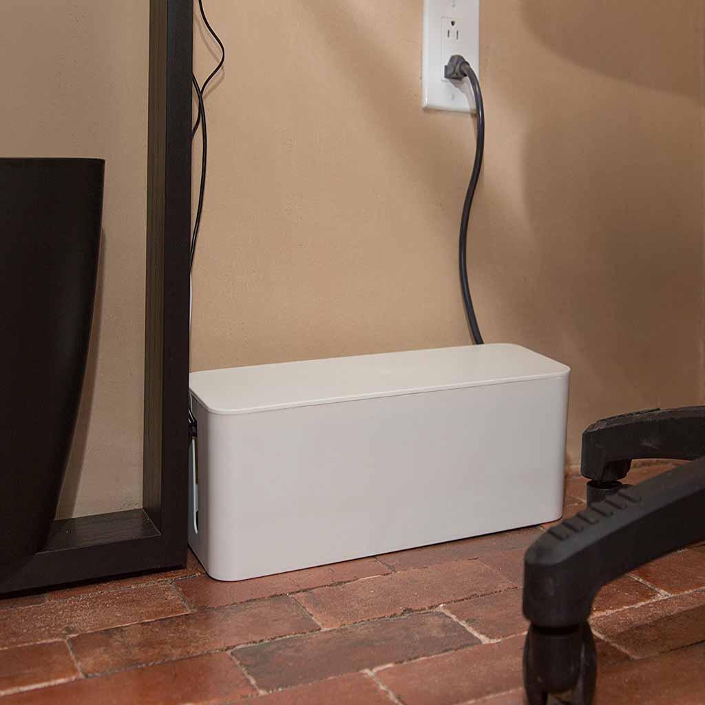 2Pieces Cable Management Box Organizer - 15.7x 6.1x 5.3 inch, Large System to Cover and Hide, Power Strips