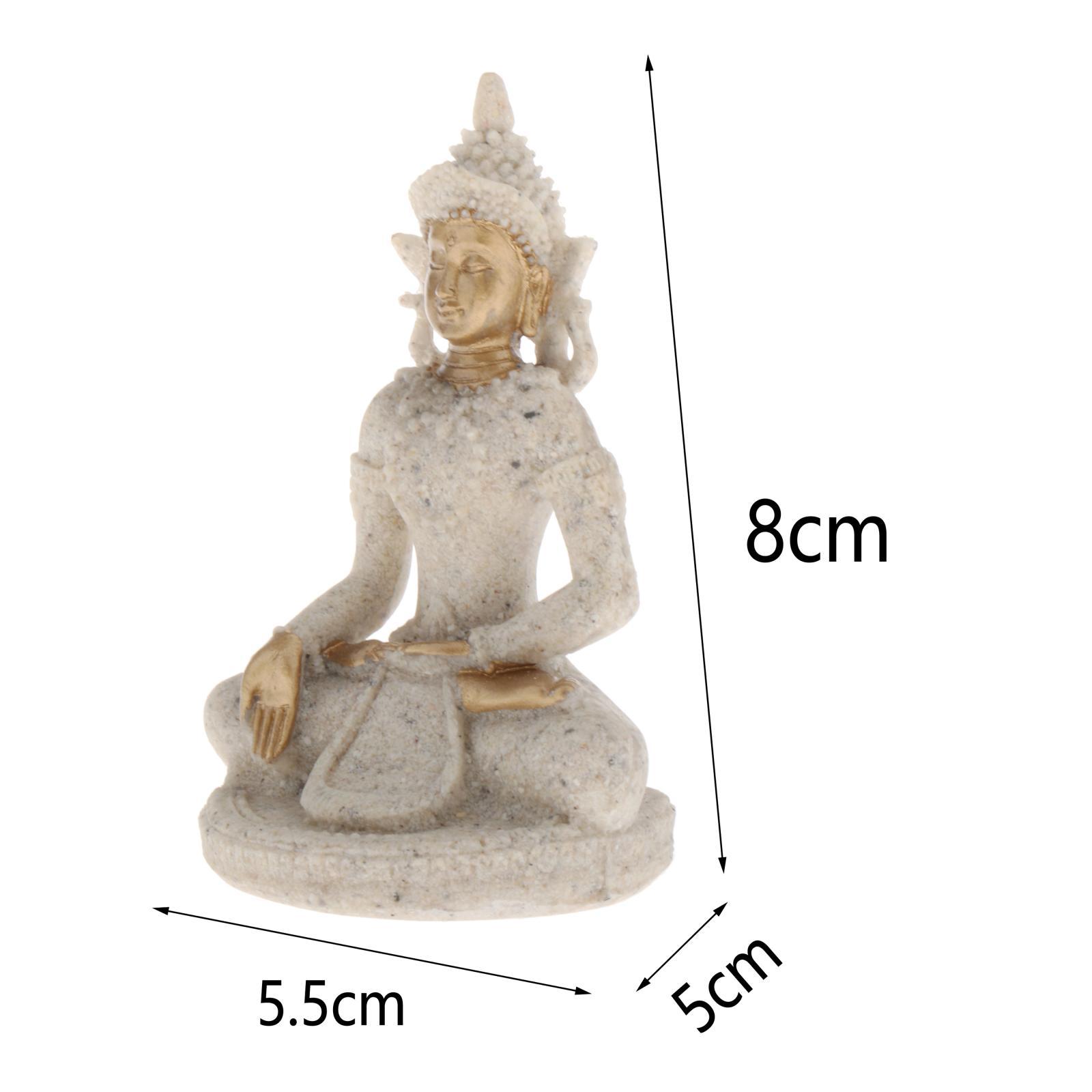 Small Meditating THAI BUDDHA Statue Figurine Home Yoga Zen Altar Decoration