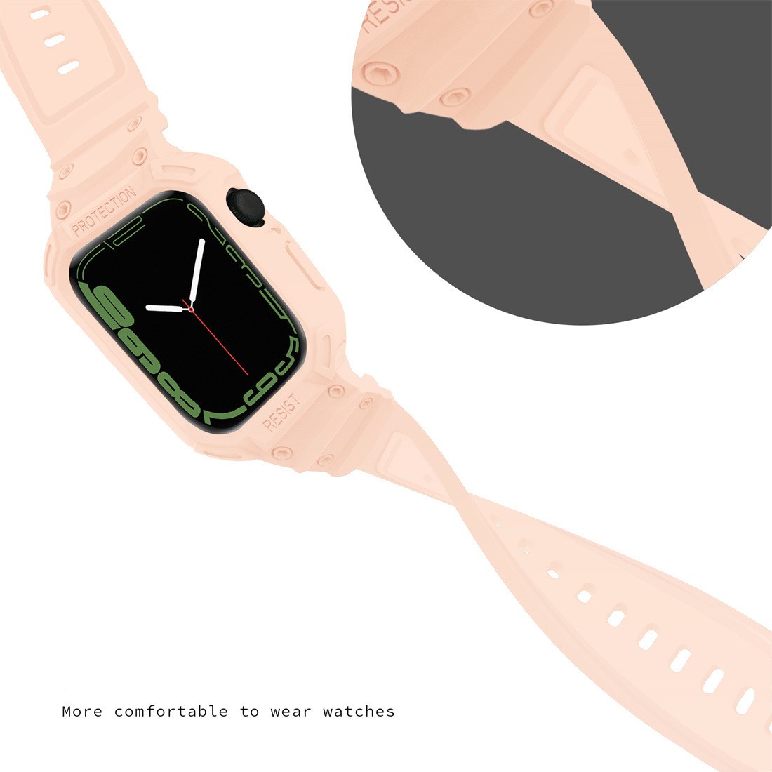 Ốp Case Kèm Dây Đeo Kiểu Gshock Kai dành cho Đồng Hồ Apple Watch- Hàng Chính Hãng