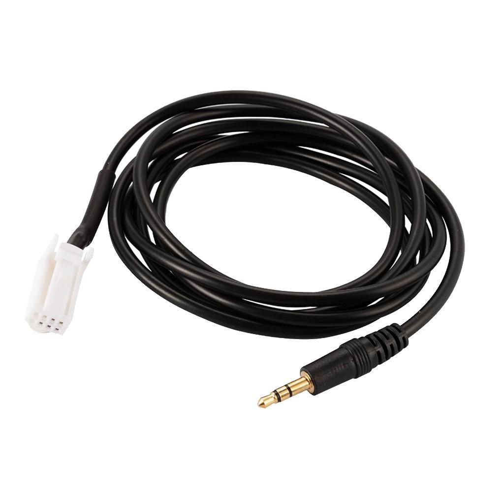 Car Audio 3.5mm Aux in Jack 8 Pin Plug Adapter Cable for