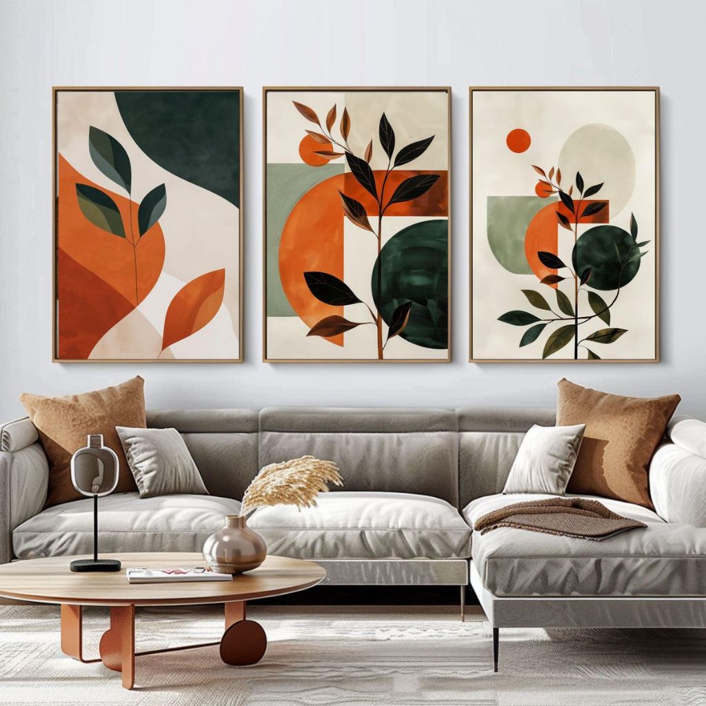 (HCM)Tranh treo tường minimalist bộ 3 tấm nhiều mẫu đẹp hiện đại kèm đinh
