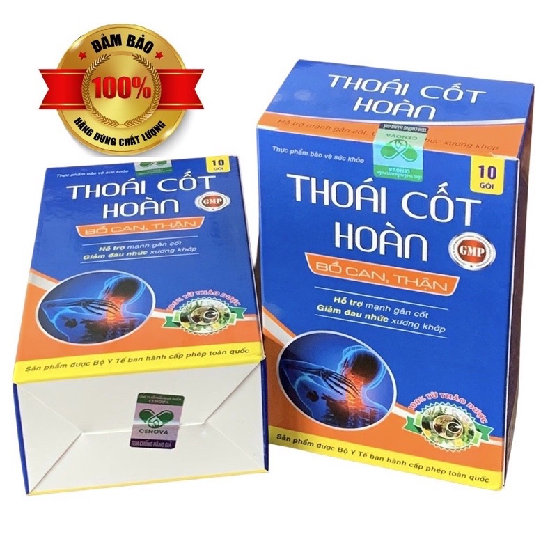 ￼THOÁI CỐT HOÀN - Hộp 10 gói - Hỗ trợ mạnh gân cốt , giảm đau nhức xương khớp, Lisse