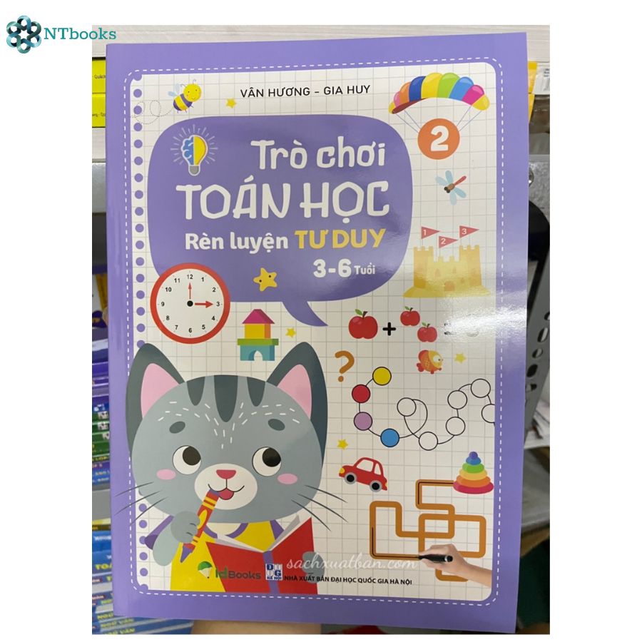Combo 2 cuốn Trò Chơi Toán Học Rèn Luyện Tư Duy 3-6 Tuổi Quyển 1 + Quyển 2