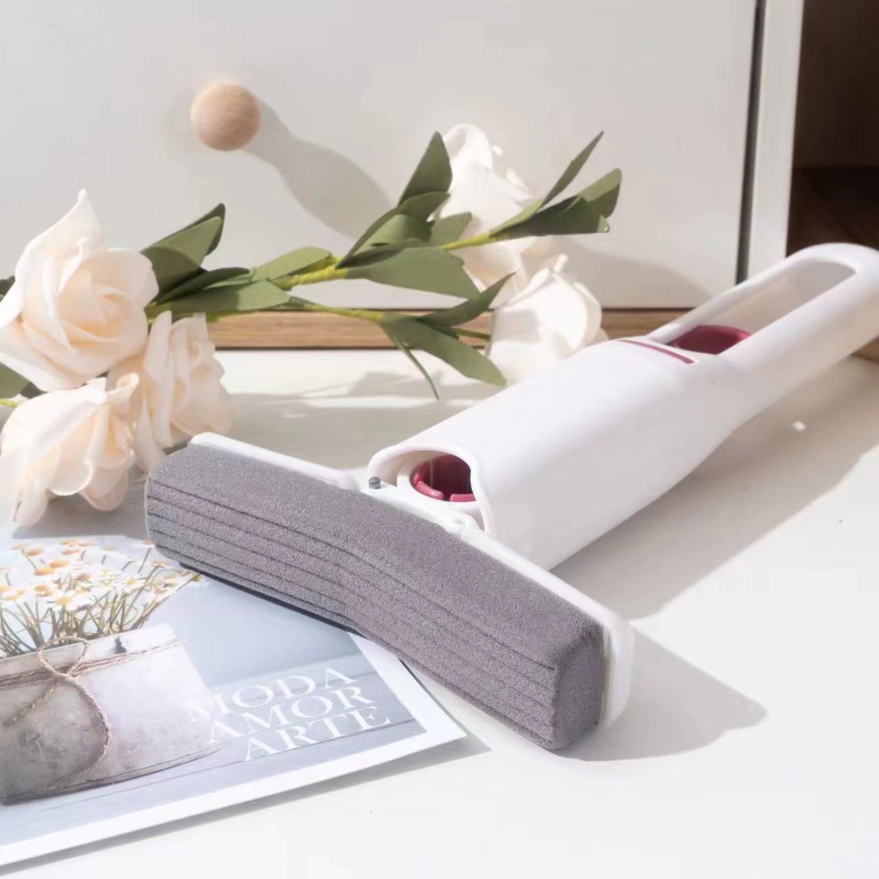 Cây Lau Kính, Lau Bàn, Lau Tường Thông Minh Mini Mop Tự Vắt Gấp Gọn Đa Năng