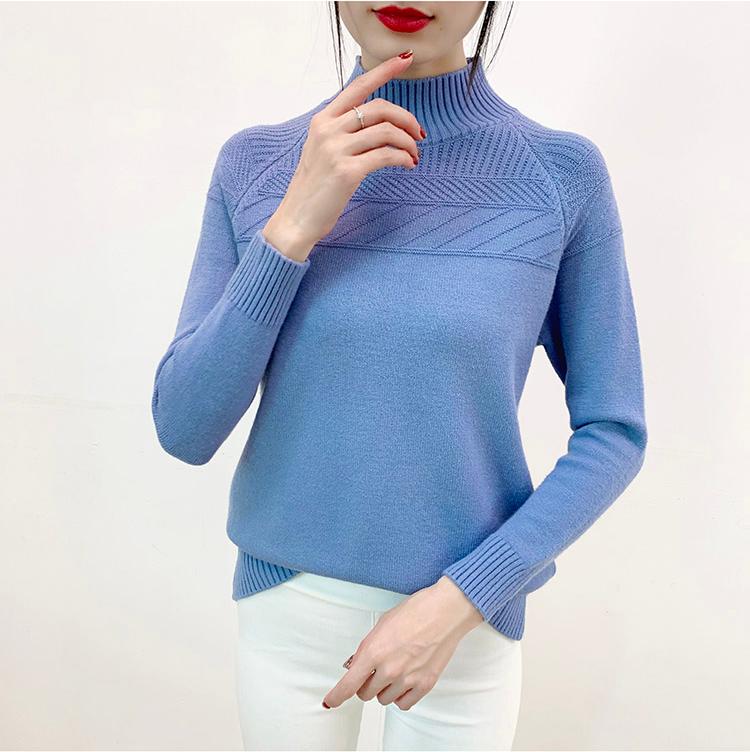 Áo len nữ tay dài cổ cao chất len mềm dày ấm mặc động  L23