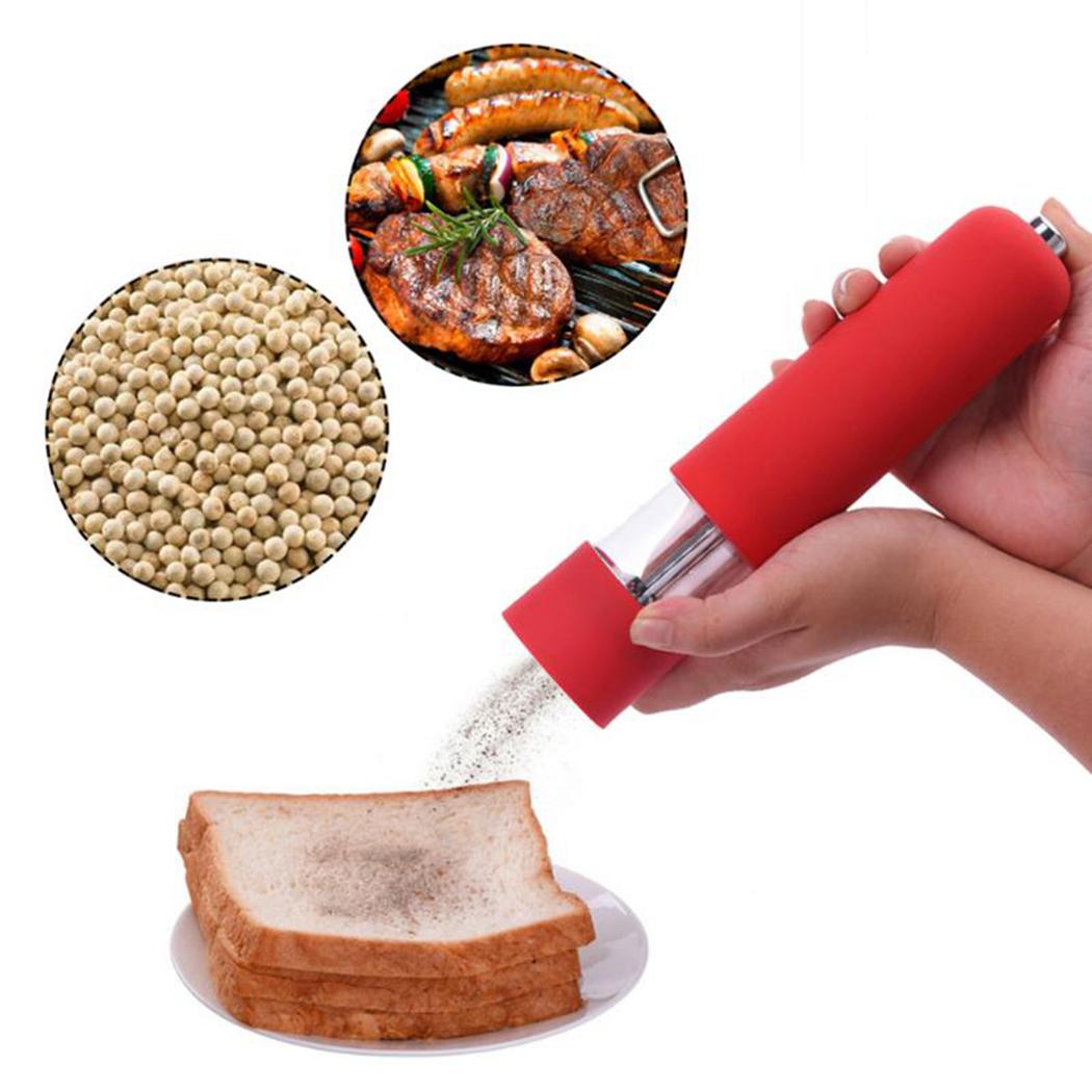 Tự Động Muối Tiêu Bộ Máy Mài Điện Nhựa Gốm Cối Xay Cho Thảo Mộc Tiêu Gia Vị Có Thể Điều Chỉnh Bếp Mài Tiện Ích