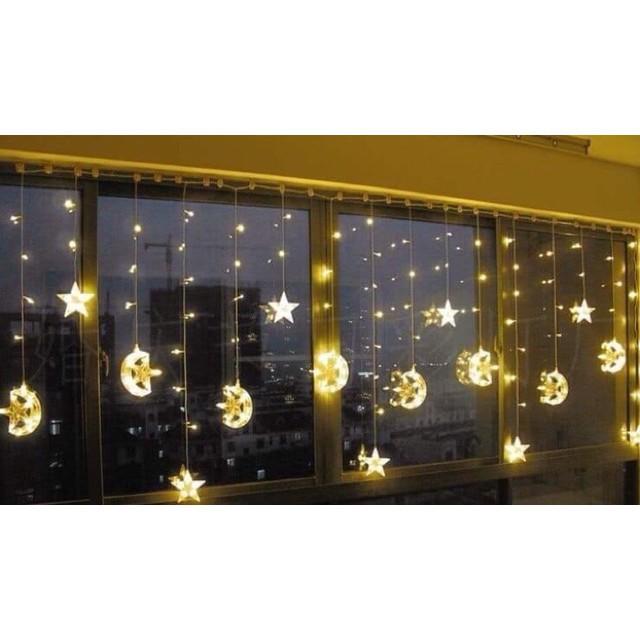 Dây đèn LED hình SAO noel decor dài 3m màu vàng ấm lung linh