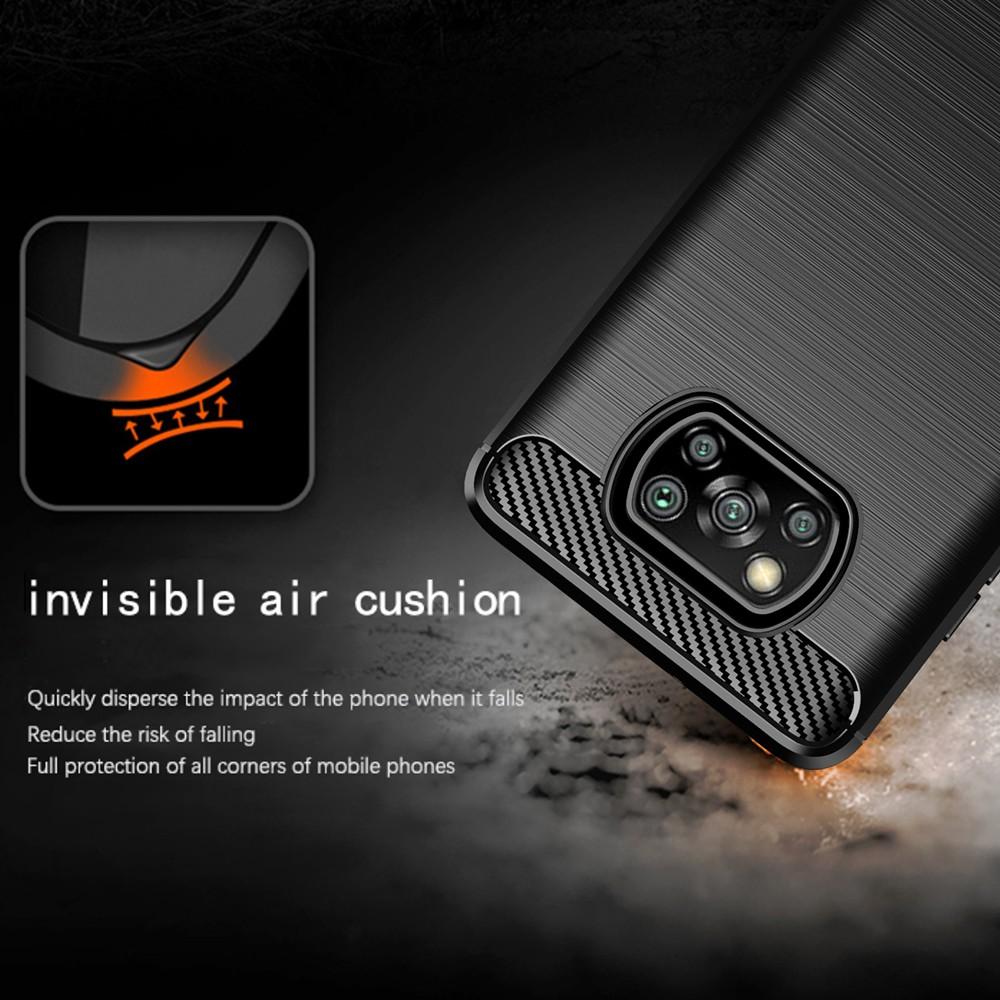 Ốp lưng cho Xiaomi Poco X3 NFC X3 Pro dẻo Cacbon phay xước chống sốc chống vân tay
