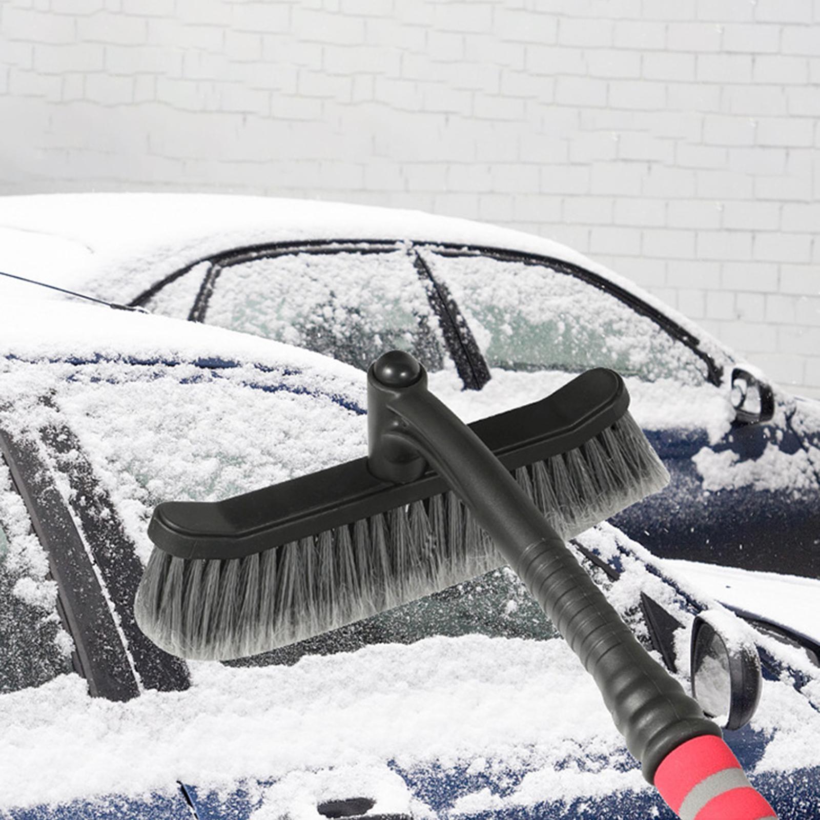 2 in 1 Ice Scraper Snow Brush Adjustable Angle Snow Scraper  Winter Car Accessories with  Detachable for Trucks