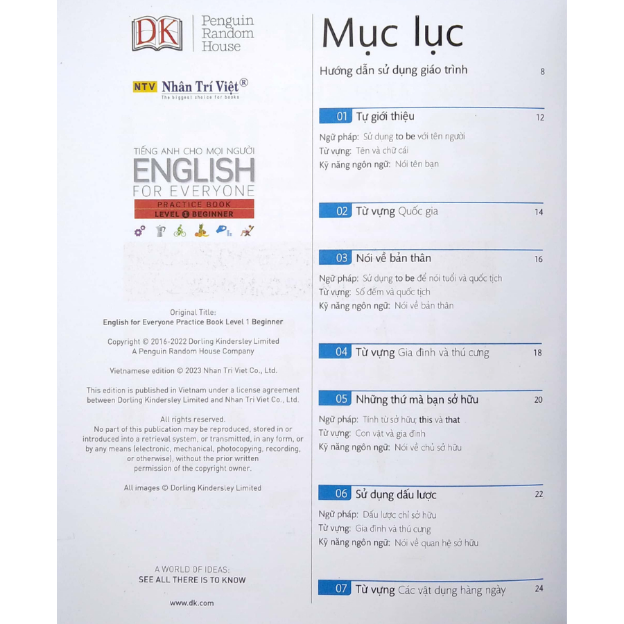 Tiếng Anh Cho Mọi Người - English For Everyone Practice Book Level 1 Beginner