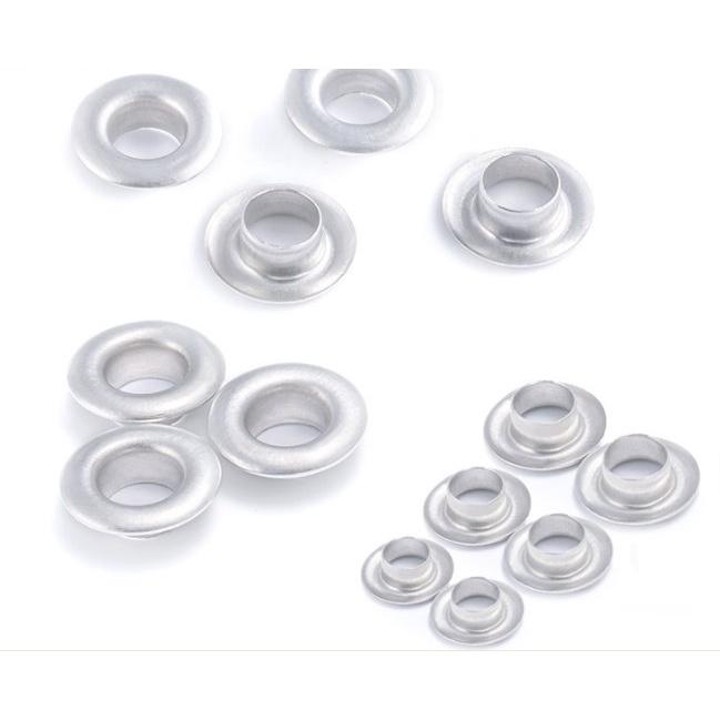 Khoen ore mắt cáo 10mm,12mm,14mm,17mm Bằng Nhôm bấm bạt, bấm túi giấy Túi 100 cái + long đền Khuy nhôm chuyên bấm bạt
