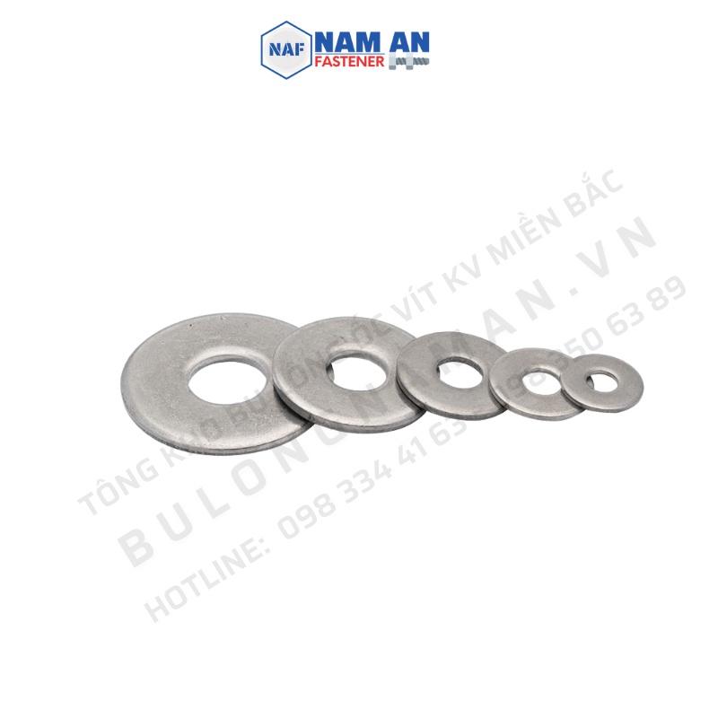 100 con Long đền phẳng Inox 304 M6, M8, M10, M12, long đen phẳng inox 304, vòng đệm inox