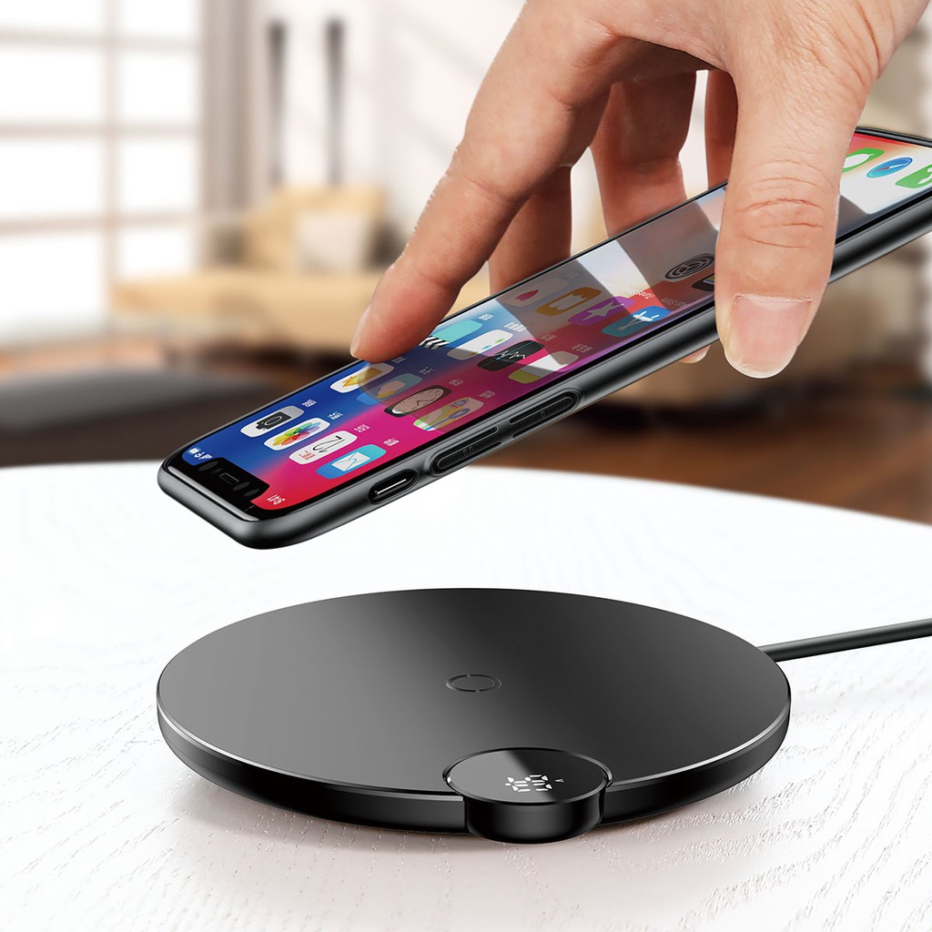 Đế Sạc Không Dây Baseus Có Đèn LED WXSX - Hàng Chính Hãng