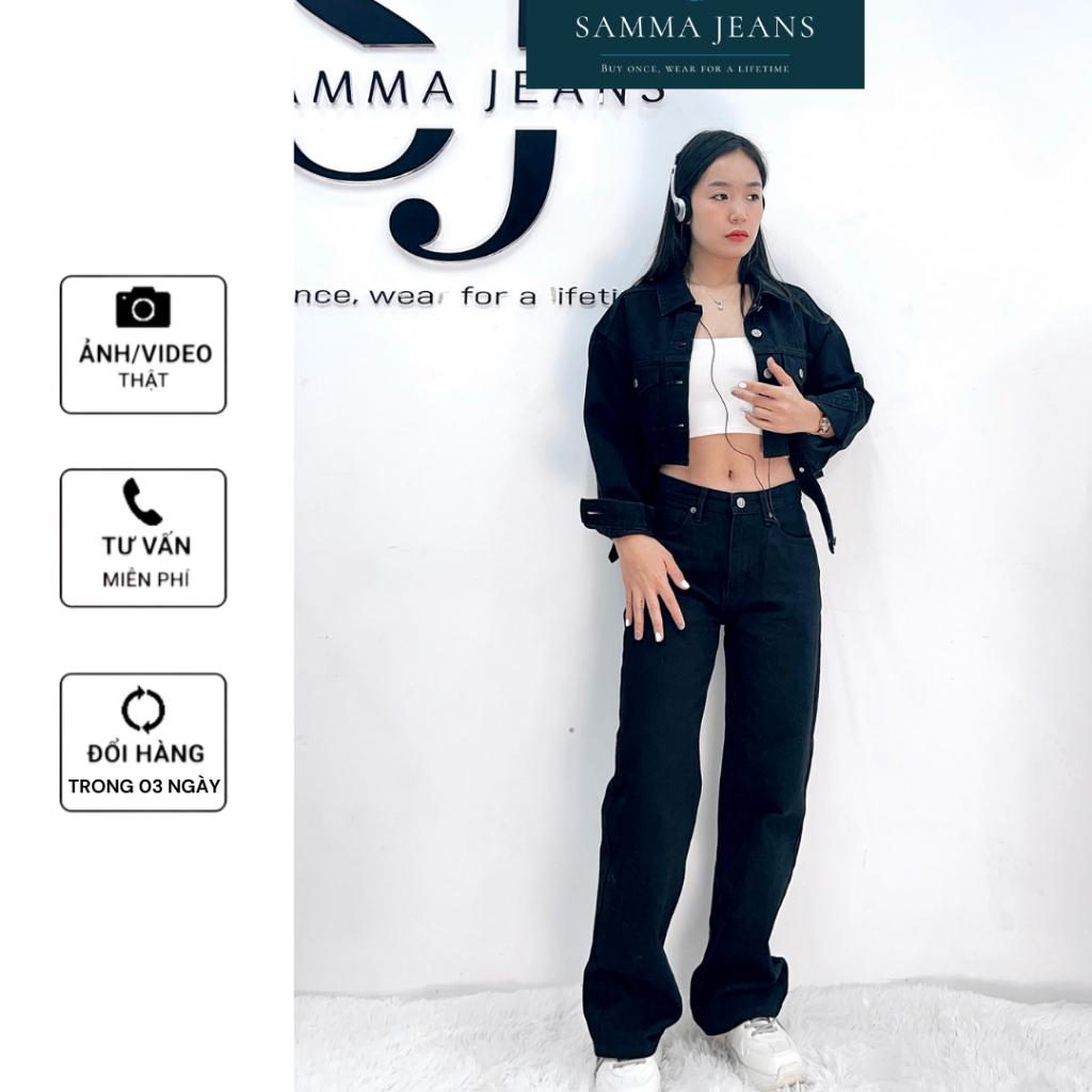 Quần Jeans Ống Suông P16_SAMMA JEANS - BLACK
