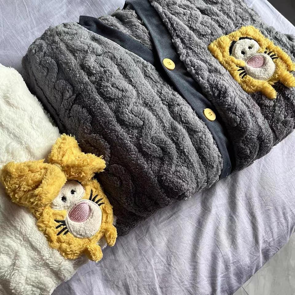 Bộ Pyjama Bông Đôi Nam Nữ Hàng Mới Nhất