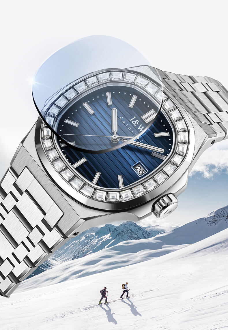 Đồng hồ nam chính hãng IW CARNIVAL IW721G-1 Kính sapphire ,chống xước ,Chống nước 50m ,Bảo hành 24 tháng,Máy cơ ,dây kim loại thép không gỉ 316L, mặt xanh thiết kế đơn giản dễ đeo
